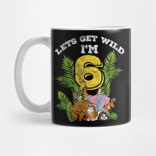 Kids 6 Year Old Zoo Birthday Shirt Safari Jungle Animal Mug